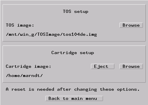 Hatari's GUI - the ROM dialog