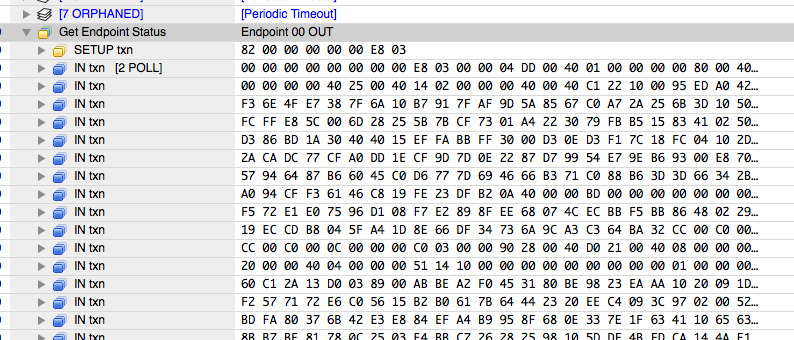 Reading a chunk of stack memory from a K1